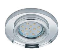 Trio, Illuminazione da Incasso, Pirin 1xGU10, max.10,0 W Cristallo, Transparente chiaro, Finitura: Metallo, Cromo Ø:9,0cm, A:7,0cm IP20,Senza illuminante