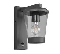 Cavado applique da esterno antracite con diffusore trasparente ip44 con sensore