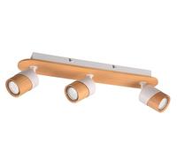 Trio Lighting Aruni faretto da soffitto legno 3 lampadine bianco Trio Lighting