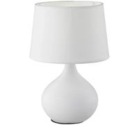 Trio lampada da tavolo Martin base ceramica forma a pera bianca 29 cm x 20 cm Bianco