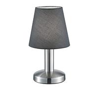 Trio Lampada da tavolo Mats II 599700142, metallo nichel opaco, paralume in tessuto grigio, escl. 1x E14, On/Off Touch