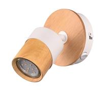 Trio Lighting Aruni faretto da soffitto legno 1 lampadina bianco Trio Lighting