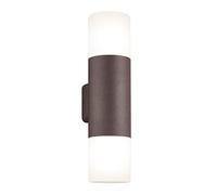 Applique a parete da esterno HOOSIC doppio diffusore alluminio 33cm 222260224 ruggine