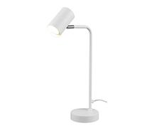 TRIO, Lampada tavolo, Marley 1xGU10, max.5,0 W Finitura: Metallo, bianco opaco L:12,0cm, A:45,0cm, P:25,0cm Interrutore,IP20,Senza illuminante