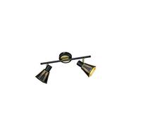 Trio Leuchten 800300232 Houston a + + to e, Faretto, Metallo, E14, Colore: Nero/Oro, 9.5 x 36.5 x 19 cm