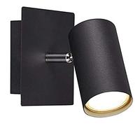 Trio Leuchten 802400132 Marley - Faretto da parete, Metallo, Nero opaco [Lampadina non inclusa]