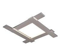 Trio Leuchten Belfast 675510507 - Plafoniera a LED in nichel opaco, con 4 LED da 3,5 + 18 Watt, interruttore dimmer