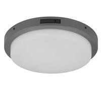 Trio Leuchten Bermejo 630369142 - Lampada a LED per esterni, in alluminio pressofuso antracite, plastica bianca, con LED da 14 Watt, sensore di movimento, colore luce regolabile