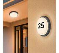 Trio Leuchten Bermejo 630369142 - Lampada a LED per esterni, in alluminio pressofuso antracite, plastica bianca, con LED da 14 Watt, sensore di movimento, colore luce regolabile