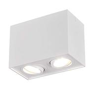 Plafoniera cubo bianco 2 faretti orientabili BISCUIT 613000231