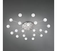Plafoniera BULLET LED con 21 diffusori vetro bianco dimmerabile D.97cm metallo acciaio 641412107