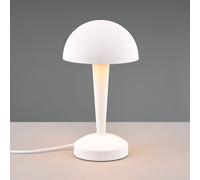 Reality Canaria R59561131 - Lampada da tavolo in metallo bianco opaco, con LED E14 da 4,9 Watt, On/Off Touch