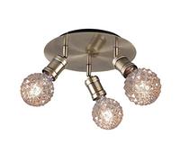 Trio Leuchten Carl Plafoniera, Ottone Anticato, 15 Watt