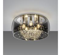 Plafoniera CRYSTEL decori effetto cristallo D.50cm metallo cromato 616700506