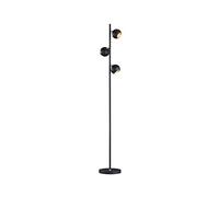 Trio Leuchten Dakota - Lampada a stelo, in metallo, colore: nero opaco/oro