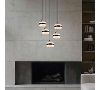 TRIO Leuchten Dios lampada a sospensione, LED, 5 luci, 331430532, Dios [Lampade per Interni > Lampade a Sospensione]