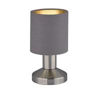Trio Leuchten Garda - Lampada da tavolo in metallo, nichel opaco/grigio/oro