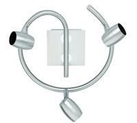 Trio-Leuchten Girandola Michael 3 luci Acciaio satinato D.25 cm GU10