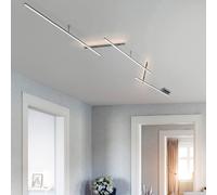 Trio Lampada da soffitto a LED Indira 674610507, metallo, nichel opaco, acrilico bianco, 3 x 6 Watt e 2 x 3,5 Watt