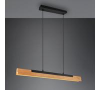 Sospensione KERALA LED legno naturale e metallo nero 341610132