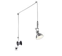 Trio Leuchten Lampada a sospensione Carlotta 305170107 in metallo nichel opaco, cavo da 6 m, incl. 1 GU10