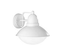 Trio Leuchten - Lampada da parete per esterni, in alluminio, E27, 1 W, 25 x 22,5 x 22 cm, colore: Bianco opaco, Alluminio Acrilico, bianco, E27 1W