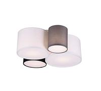 Trio Leuchten Lampada da Soffitto, Bianco/Nero/Grigio