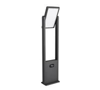 Trio Leuchten LED Außen Wegeleuchte Malawi 553769142, Aluminium Druckguss Anthrazit, 5 Watt LED, Hybrid Solar/Netzbetrieb, Dämmerungssensor, Bewegungssensor