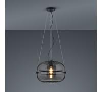 Sospensione LORENA vetro fumè cromato D.40cm metallo nero 315190132