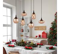 TRIO Leuchten Lumina lampada a sospensione E14 6 x MAX 40 W La: 93 P: 34 cm, 317000613, Lumina [Lampade per Interni > Lampade a Sospensione]