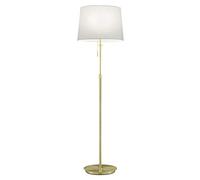 Lampade da terra LYON ottone satinato 409100308 paralume bianco