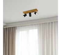 Trio-Leuchten Plafoniera in metallo GU10 legno nero opaco