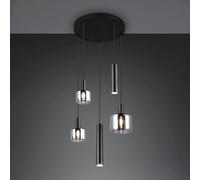 Trio-Leuchten Lampada a sospensione Mataro 364130532 E27/E14/GU10 nero opaco