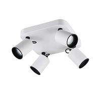 Trio Leuchten Pago 803590431 - Faretto in metallo bianco opaco/nero, 4 x GU10