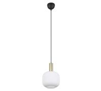Trio Leuchten Pendelleuchte Diva 319800108, Metall Messing/Schwarz matt, Glas Weiß, exkl. 1x E27