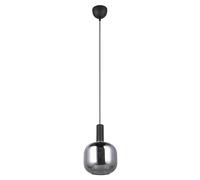 Trio Leuchten Pendelleuchte Diva 319800132, Metall Schwarz matt, Glas Chrom bedampft, exkl. 1x E27