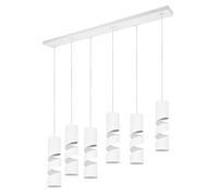 Trio Leuchten Pendelleuchte Stream 364000631, Metall Weiß matt, exkl. 6x GU10