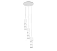 Trio-Leuchten Lampada a sospensione Stream 364030331 in metallo bianco opaco escluso 3x GU10