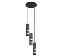 Trio Leuchten Pendelleuchte Stream 364030332, Metall Schwarz matt, exkl. 3x GU10
