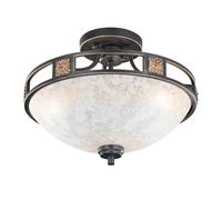 Plafoniera classica marrone vetro alabastro QUINTA 608100324 42 cm