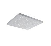Plafoniera TITUS LED quadrata grande cielo stellato funzione luce calda e fredda e regolazione intensità bianco opaco 676617531