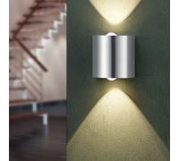 TRIO Leuchten Wales lampada da parete LED, 3000 K, 2 x 3,2 W La: 9 A: 9 P: 6 cm, 225510207, Wales [Lampade per Interni > Lampade a Parete]