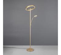 Trio Leuchten LED Stehleuchte Willis 449510279, Metall Goldfarbig, 39 + 5.5 Watt LED, Lichtfarbe einstellbar, dimmbar