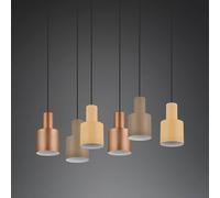 Trio Lighting Agudo lampada sospens. multicolore 6 luci sfalzata Trio Lighting