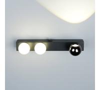 Trio Lighting Applique a LED Arpino nera, larghezza 30 cm, metallo, a 3 luci. Trio Lighting
