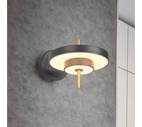 Trio Lighting Applique a LED Keaton, nero/oro Ø 20 cm Metallo, CCT Trio Lighting