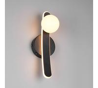 Trio Lighting Applique a LED Napoli, nero opaco, altezza 34 cm, metallo CCT Trio Lighting
