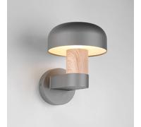 Trio Lighting Applique da esterno Fraser, grigio/effetto legno, alluminio, IP54, E27 Trio Lighting