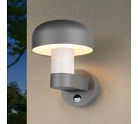 Trio Lighting Applique da esterno Fraser Sensor grigio/effetto cemento, alluminio IP54 E27 Trio Lighting
