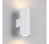 Trio Lighting Applique da esterno Parana, bianco opaco, altezza 16 cm, metallo, a 2 luci. Trio Lighting